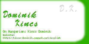 dominik kincs business card